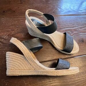 André Assous Sparkle Wedge Espadrilles (Size 39)